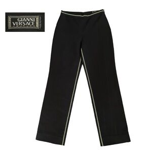 Vintage Gianni Versace Couture Neon Embroidered Pants Size US Small